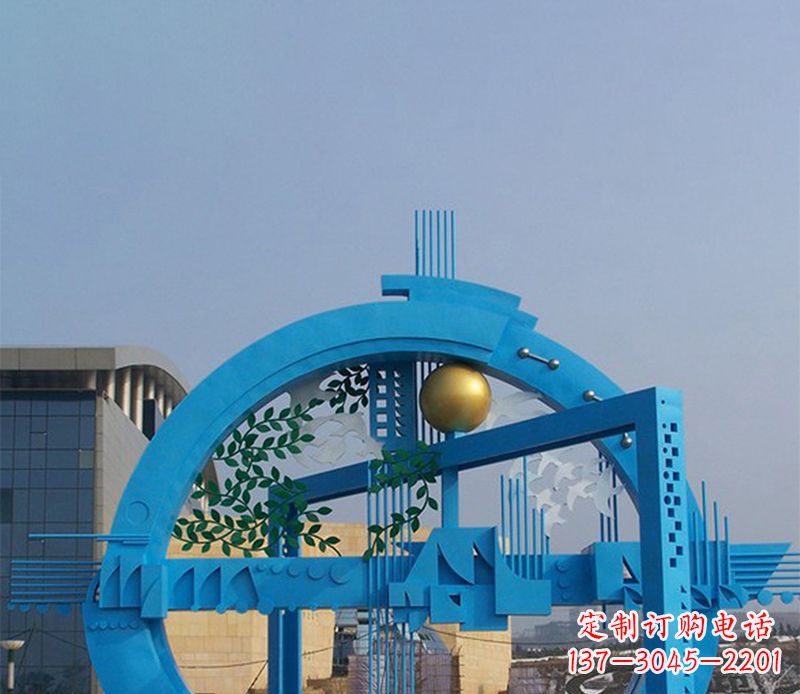 宁德不锈钢拱桥雕塑美丽的艺术品