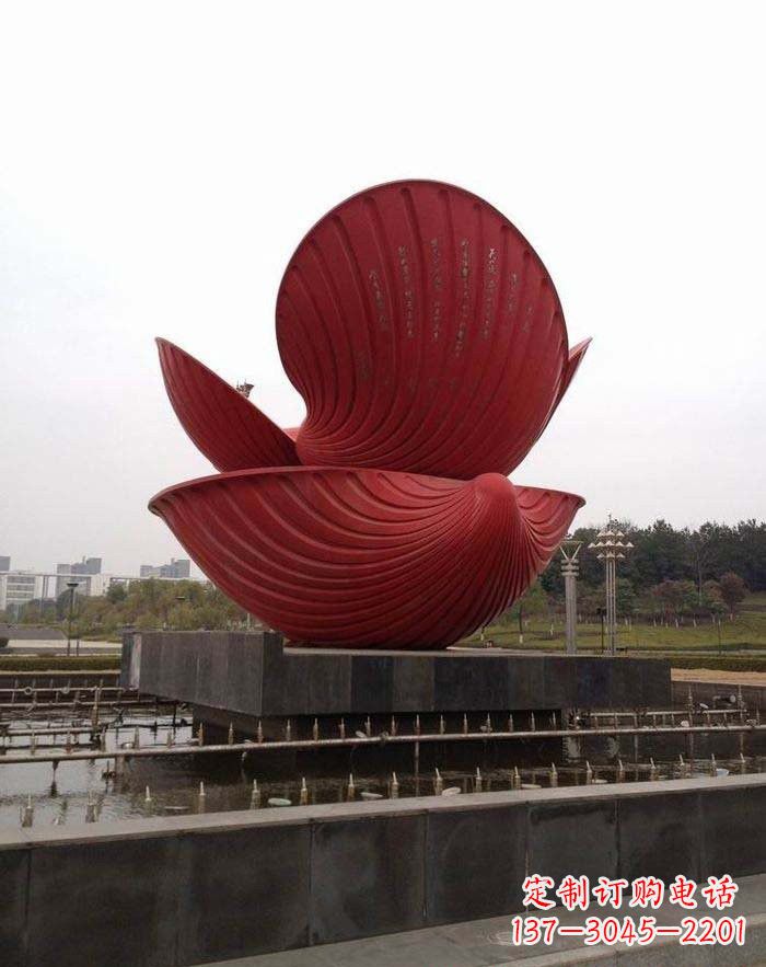 宁德不锈钢广场贝壳喷泉雕塑