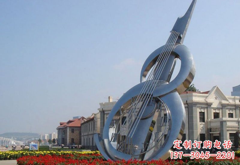 宁德不锈钢广场抽象大提琴 雕塑