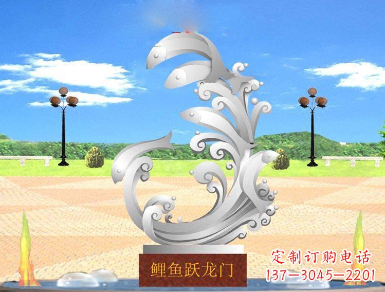 宁德不锈钢广场上的龙雕塑