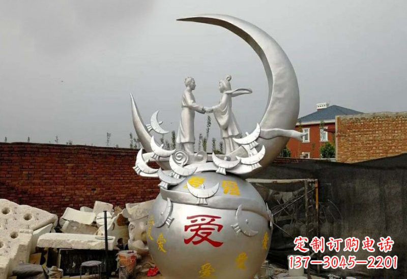 宁德不锈钢广场牛郎织女雕塑