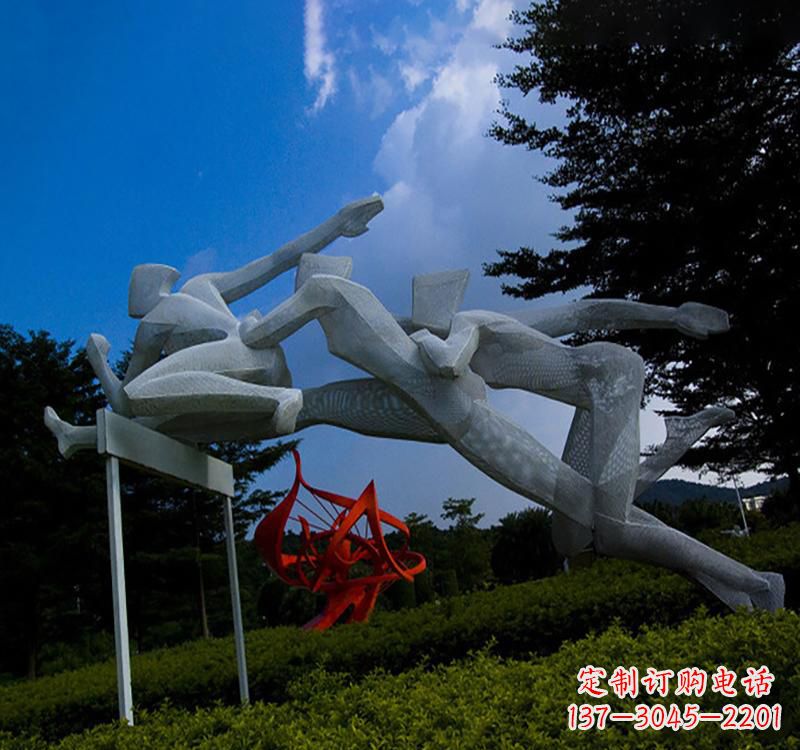 宁德不锈钢广场现代运动员雕塑