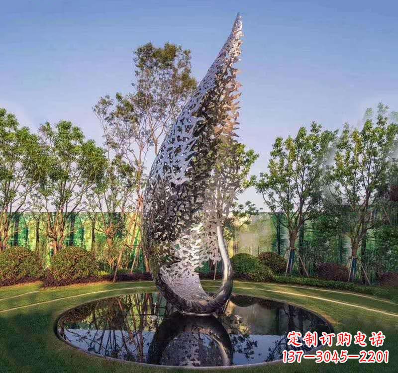 宁德不锈钢海浪凤凰雕塑