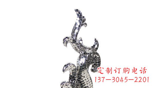 宁德不锈钢海豚抽象雕塑精致的海洋之美