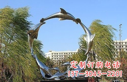 宁德不锈钢海豚雕塑美的化身