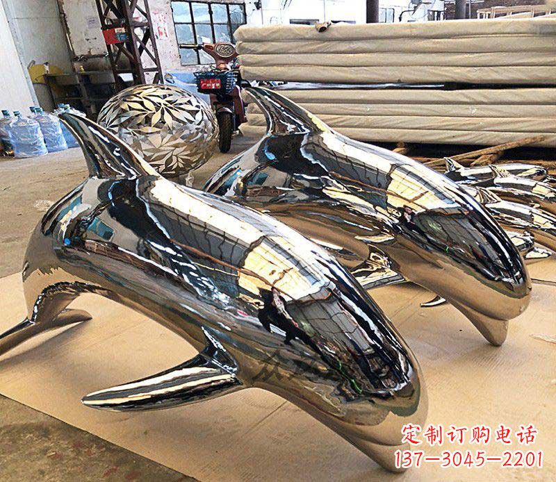 宁德不锈钢海豚雕塑传承美丽的海洋文化
