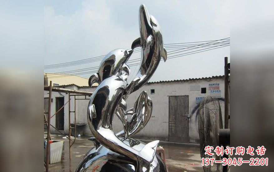 宁德海豚之美——不锈钢海豚雕塑