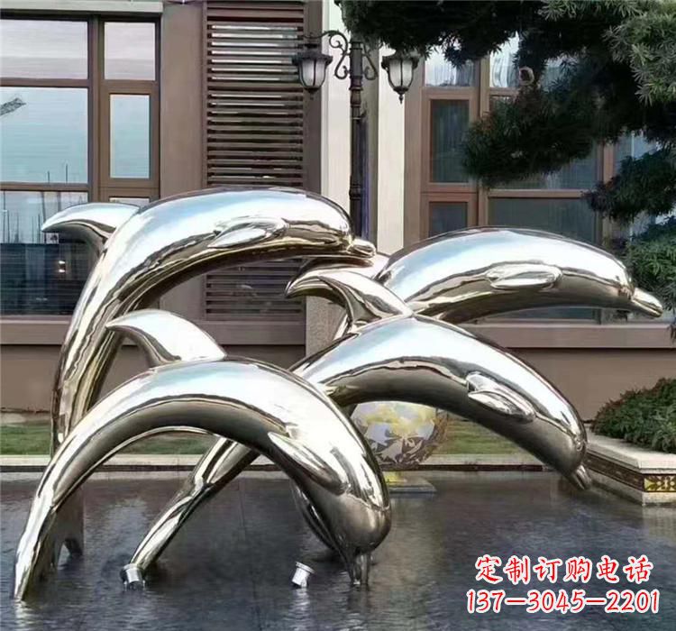 宁德不锈钢海洋动物海豚雕塑