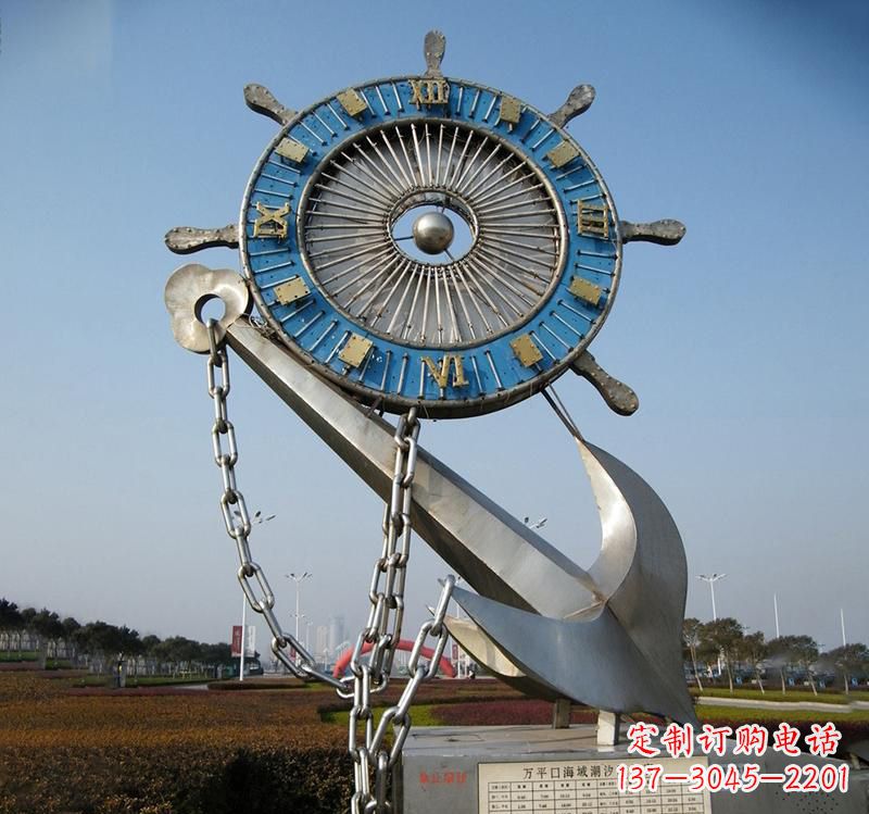 宁德不锈钢海洋船舵雕塑海洋之美的象征