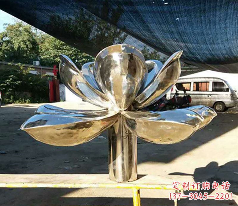 宁德不锈钢荷花雕塑——彰显小区景观之美
