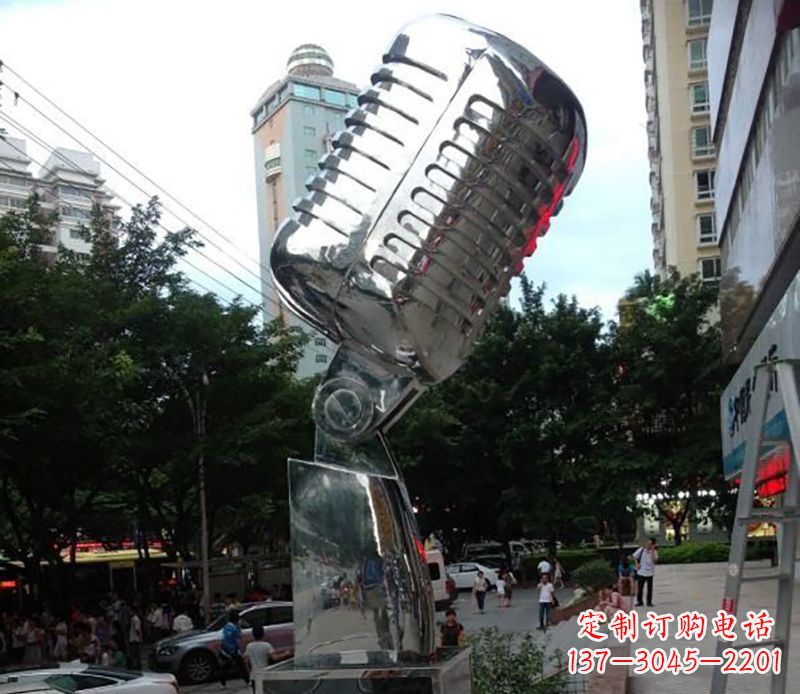 宁德不锈钢话筒雕塑