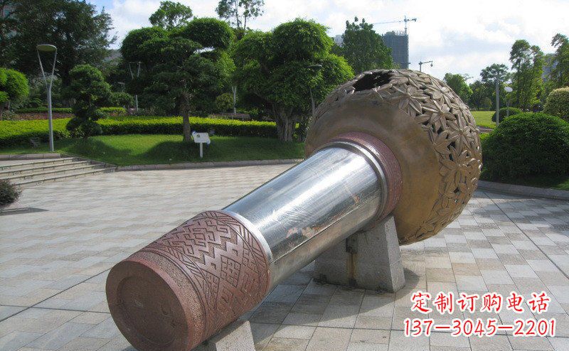 宁德不锈钢话筒广场景观雕塑