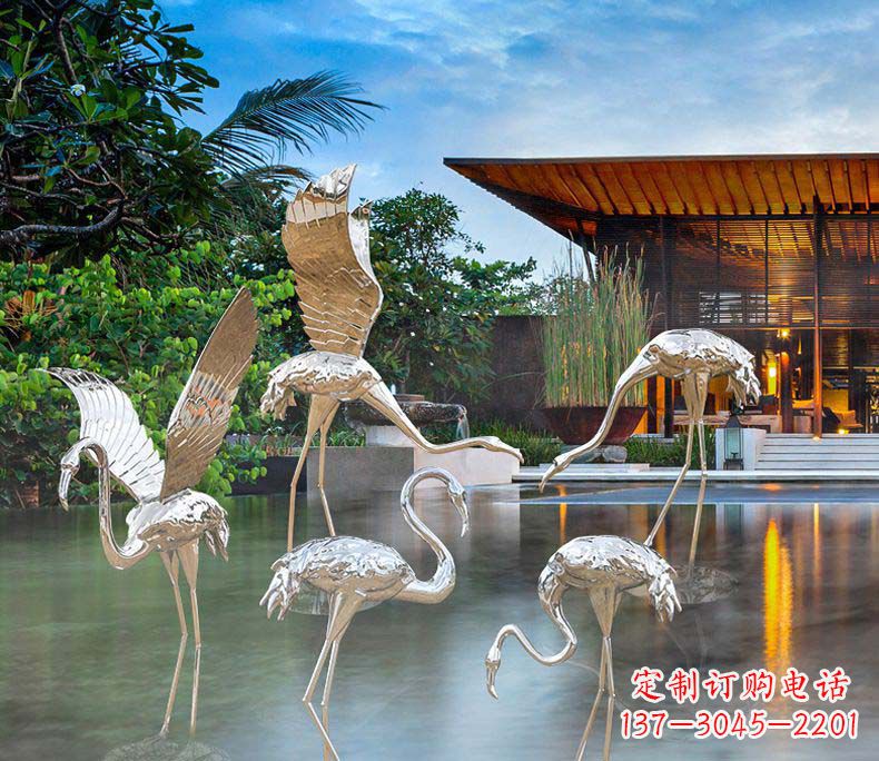 宁德精美不锈钢火烈鸟雕塑