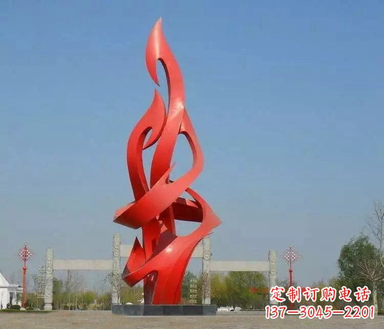 宁德火苗雕塑点缀城市景观