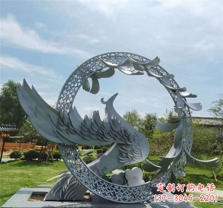 宁德不锈钢简易凤凰雕塑精美绝伦