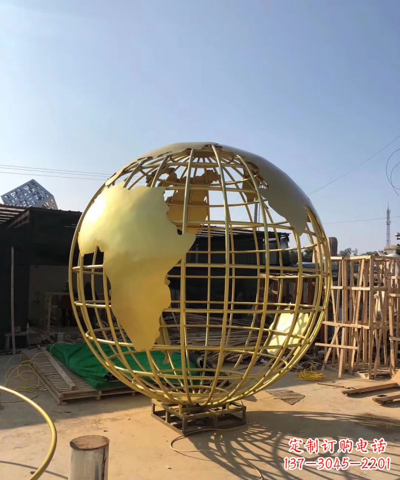 宁德不锈钢金属地球仪雕塑