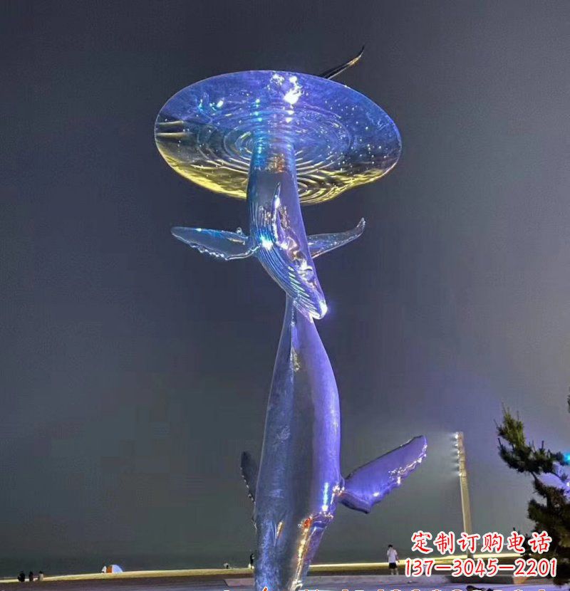 宁德不锈钢鲸鱼雕塑222