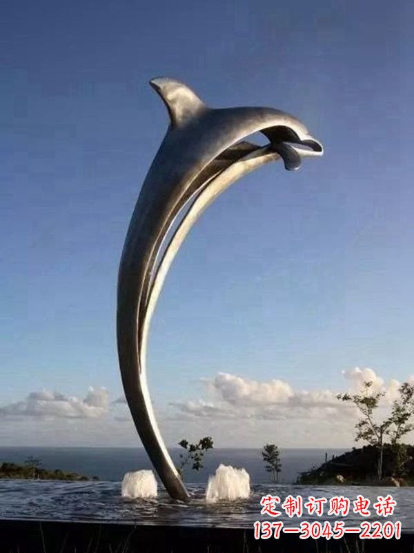 宁德不锈钢海豚雕塑让游客流连忘返