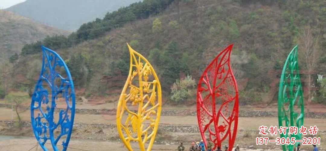 宁德不锈钢景区镂空树叶雕塑