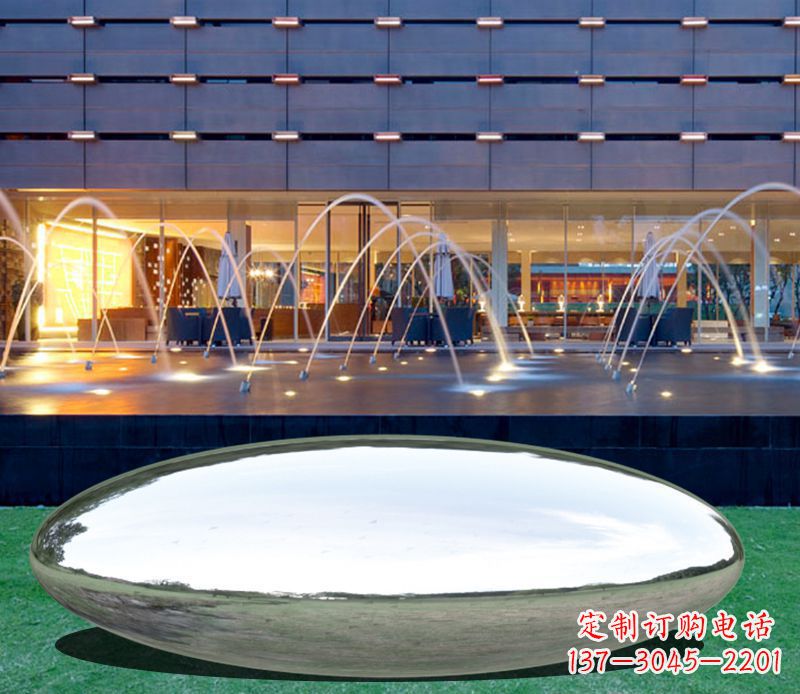 宁德不锈钢镜面鹅卵石雕塑