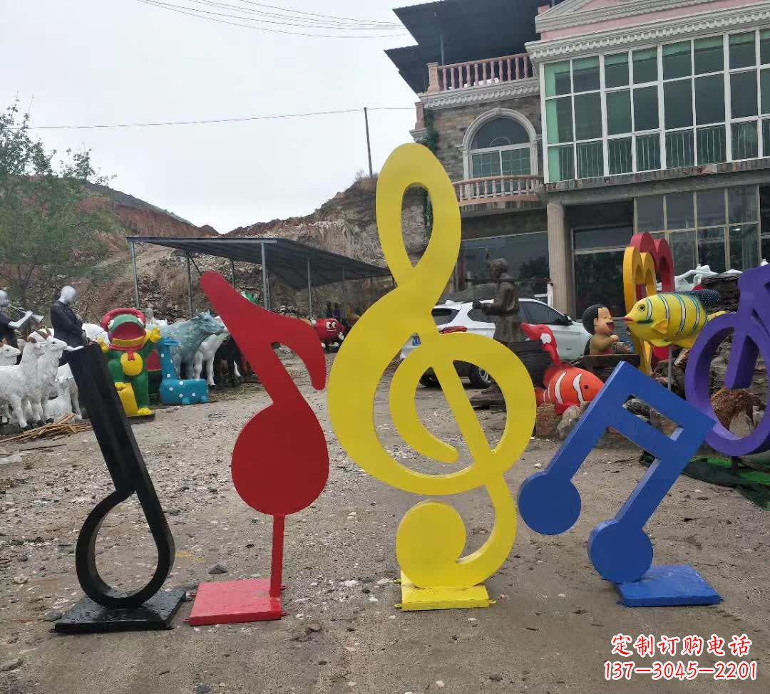宁德不锈钢烤漆音符雕塑