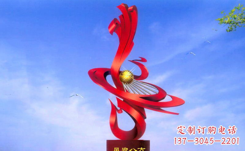 宁德不锈钢孔雀凤迎八方雕塑