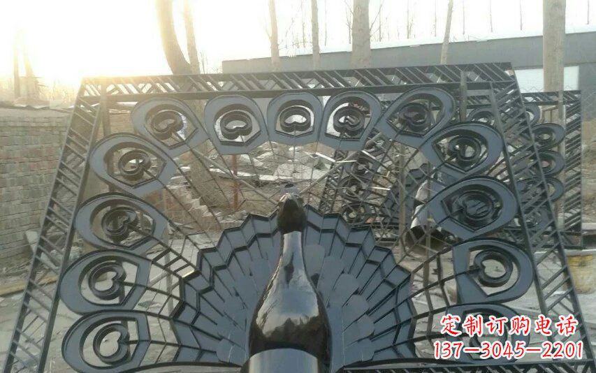 宁德不锈钢孔雀开屏景观雕塑