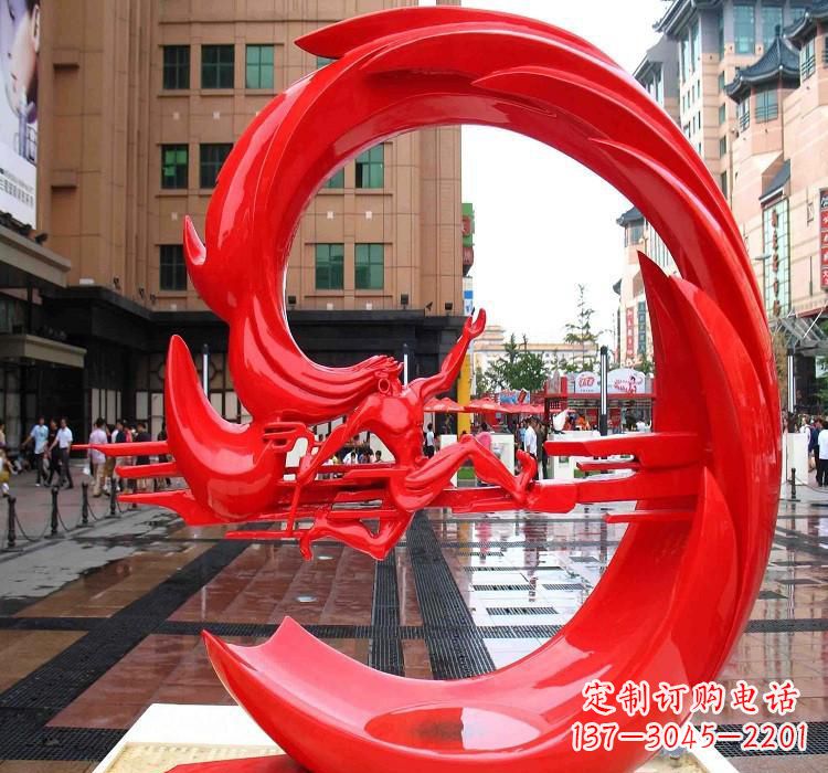 宁德不锈钢夸父追日雕塑