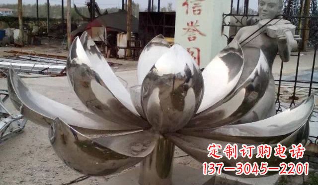 宁德不锈钢莲花雕塑精美绝伦