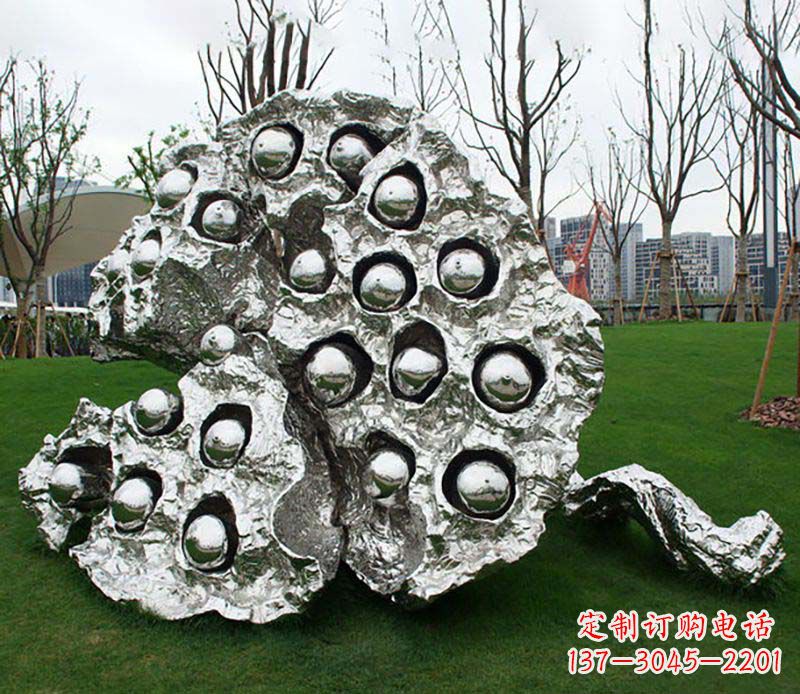 宁德不锈钢莲蓬植物雕塑