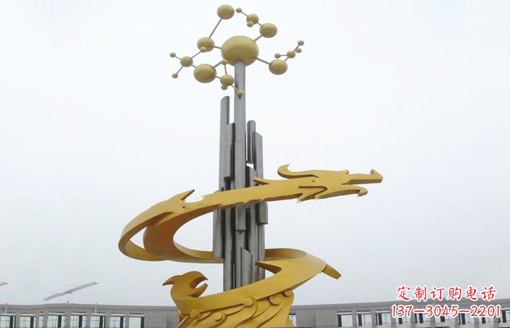 宁德龙雕塑——点缀不锈钢城市景观