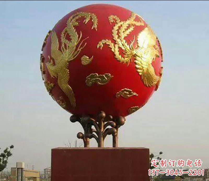 宁德不锈钢龙凤呈祥雕塑传统艺术的精美体现