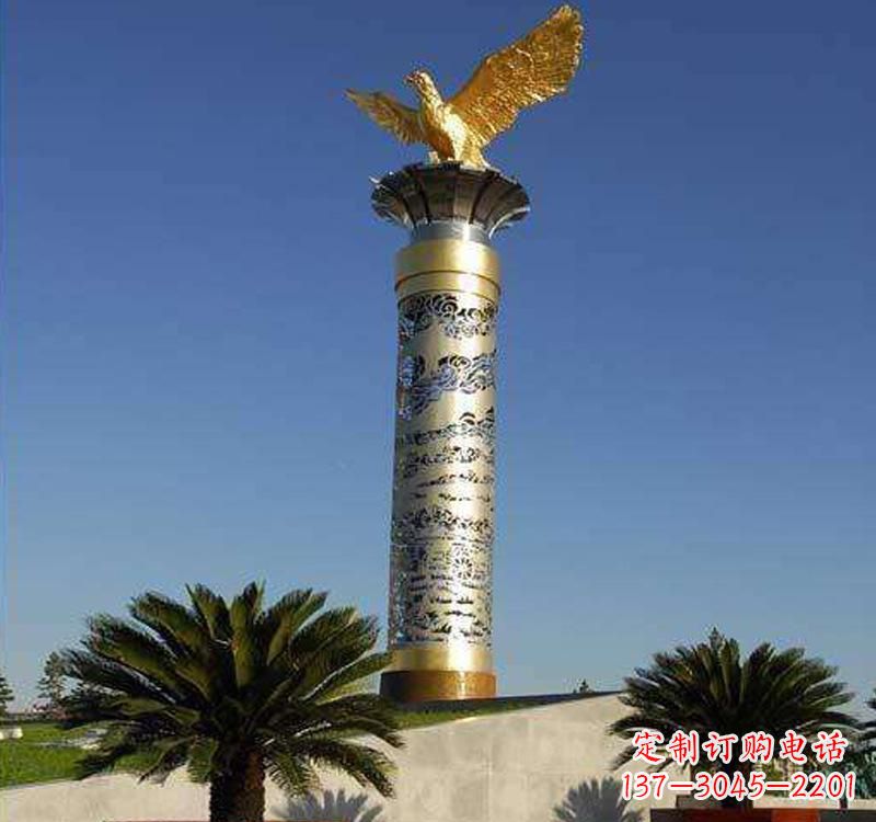 宁德不锈钢龙柱雕塑把神秘的传统融入现代