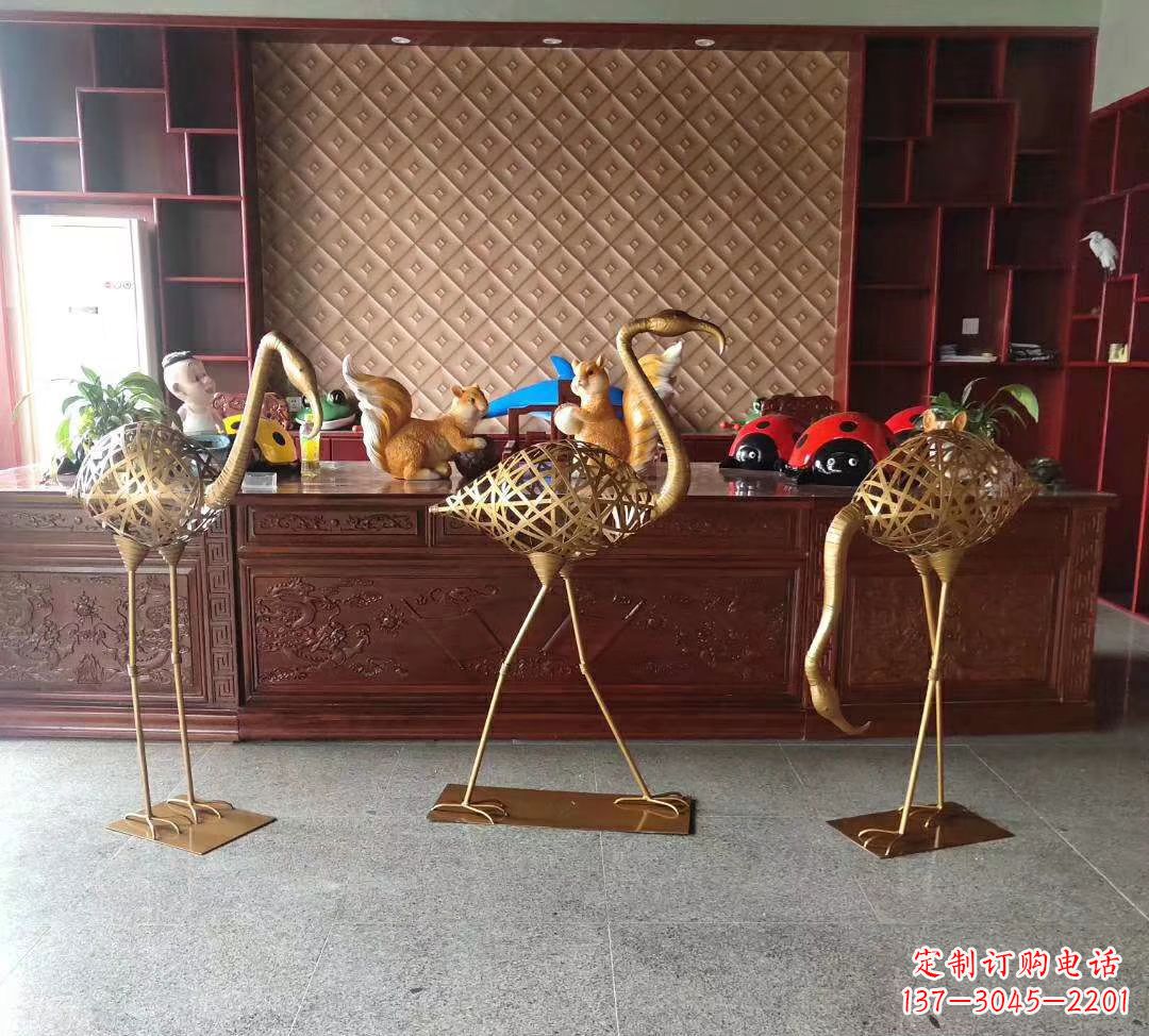 宁德不锈钢火烈鸟雕塑——熠熠生辉