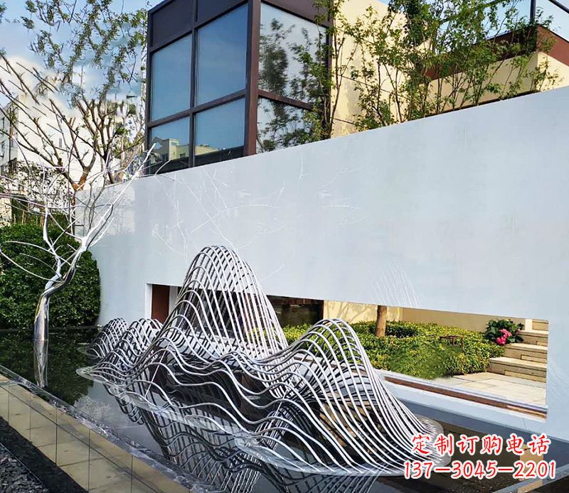 宁德不锈钢镂空假山雕塑精美外形，细腻工艺