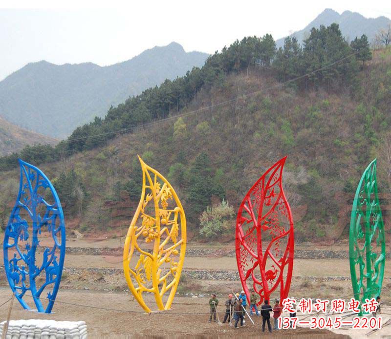宁德不锈钢镂空树叶景观雕塑精美绝伦