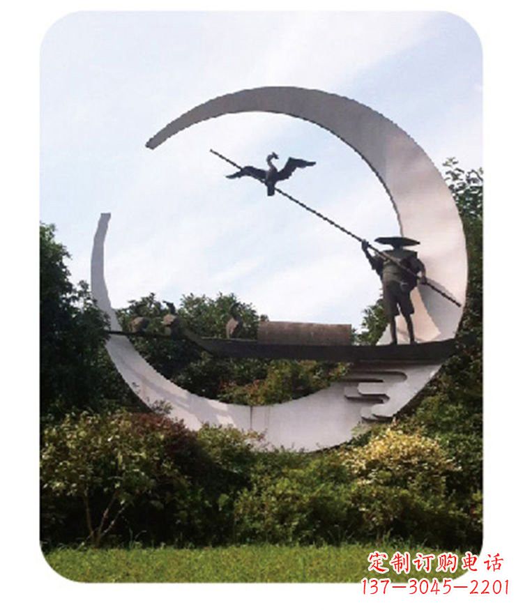 宁德不锈钢鸬鹚雕塑