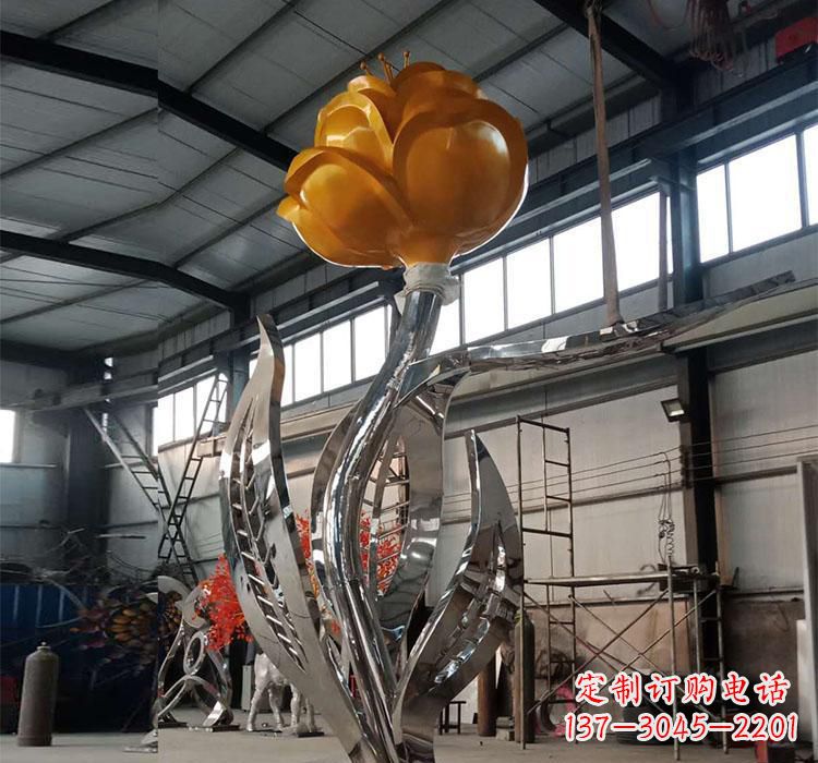 宁德不锈钢玫瑰花雕塑一款非凡的艺术品