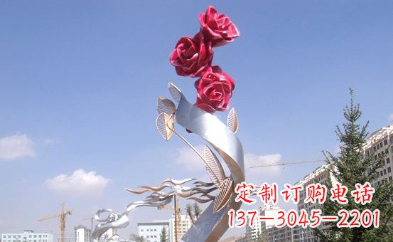宁德不锈钢玫瑰雕塑精致的艺术之美