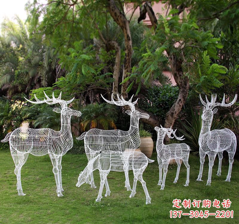 宁德不锈钢梅花鹿雕塑美丽的象征