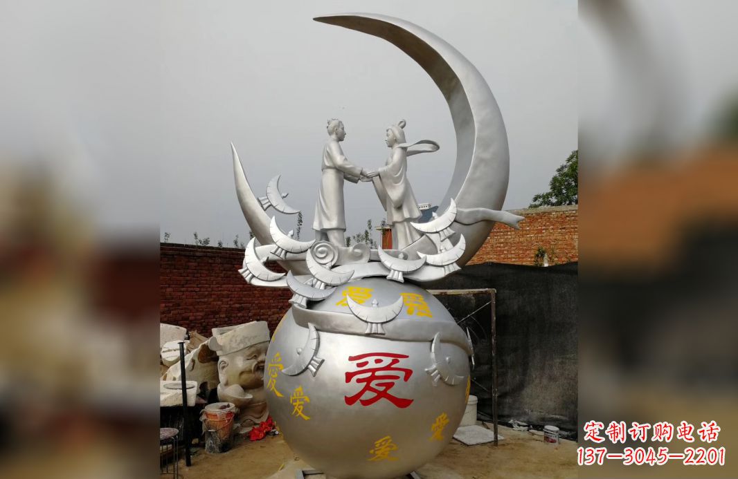 宁德不锈钢牛郎织女雕塑爱情永存