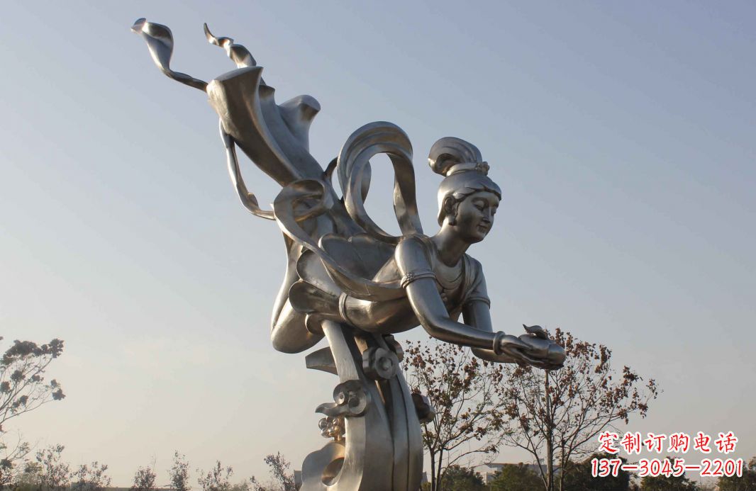 宁德蟠桃祈福精美不锈钢雕塑