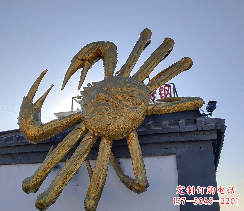 宁德不锈钢螃蟹雕塑精美而又经久不衰