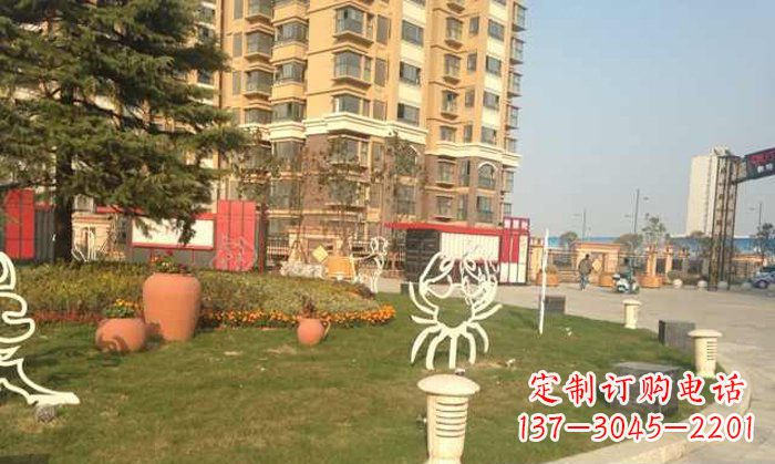 宁德不锈钢螃蟹雕塑精致美观的艺术之作