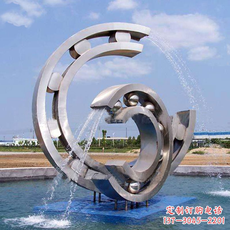 宁德不锈钢喷水雕塑点缀园林水景的美