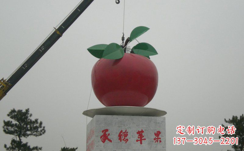 宁德精致不锈钢苹果雕塑
