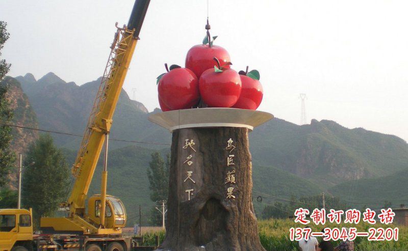 宁德不锈钢苹果雕塑艺术与科技的结合