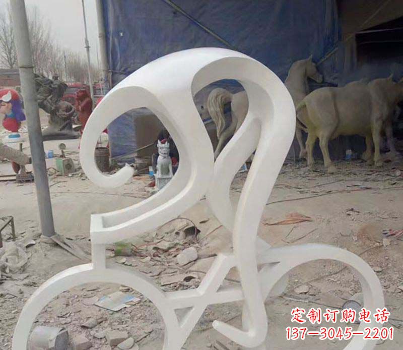 宁德不锈钢自行车雕塑——景观的点缀
