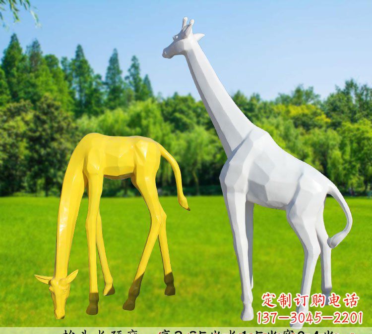 宁德不锈钢长颈鹿雕塑完美结合美丽与耐久