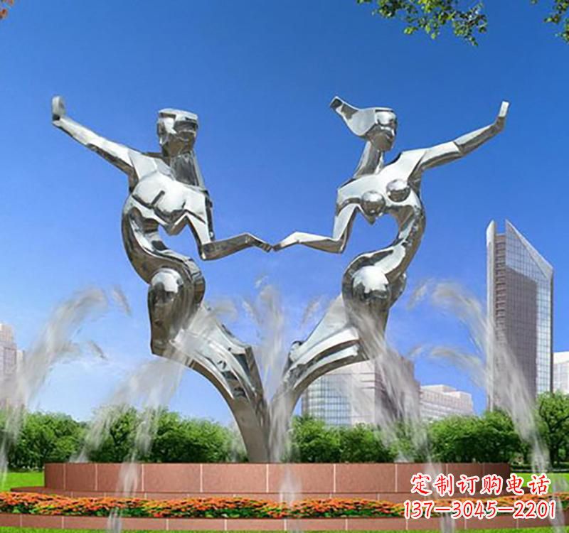 宁德不锈钢情侣雕塑浪漫永恒的象征